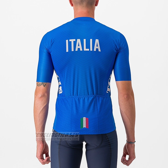 2023 Cycling Jersey Italy Bluee Short Sleeve and Bib Short